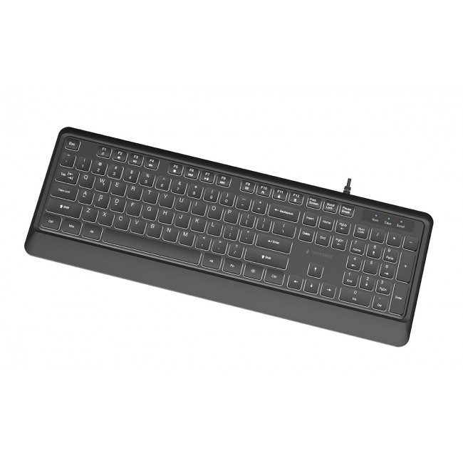 Gembird KB-UML-04 Slim wired backlight keyboard, black, US layout