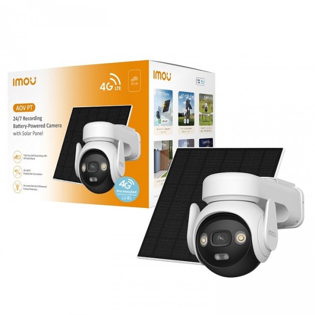 IP Camera Set IMOU AOV PT 5MP 2.4GHz WiFi+4G+solar IP Camera Set IMOU AOV PT 5MP 2.4GHz WiFi+4G+solar