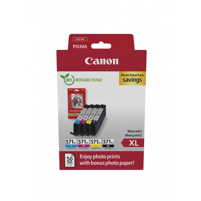 Canon 0332C006 ink cartridge 4 pc(s) Original High (XL) Yield Black, Cyan, Magenta, Yellow