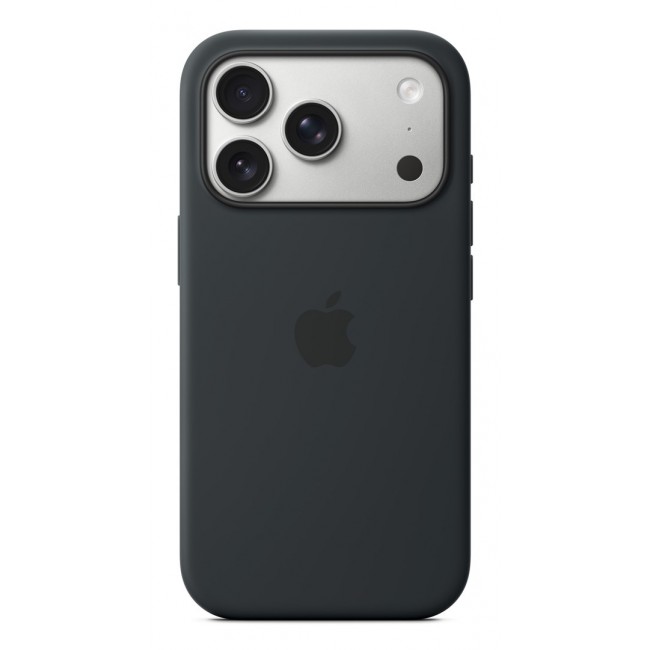 Black silicone case iPhone 17 Pro with MagSafe