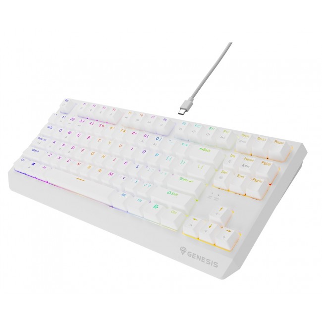 GENESIS Thor 230 TKL keyboard Gaming USB QWERTY US English White GENESIS Thor 230 TKL keyboard Gaming USB QWERTY US English White