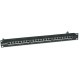 Intellinet Patch Panel, Cat6, FTP, 24-Port, 1U, Shielded, 90 Top-Entry Punch-Down Blocks, Black