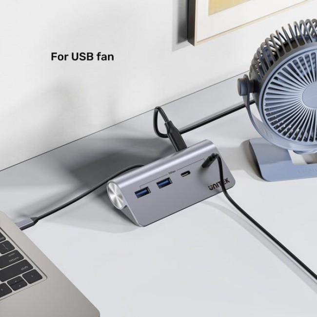 UNITEK H1337AGY01 interface hub USB 3.2 Gen 1 (3.1 Gen 1) Type-C 5000 Mbit/s Grey
