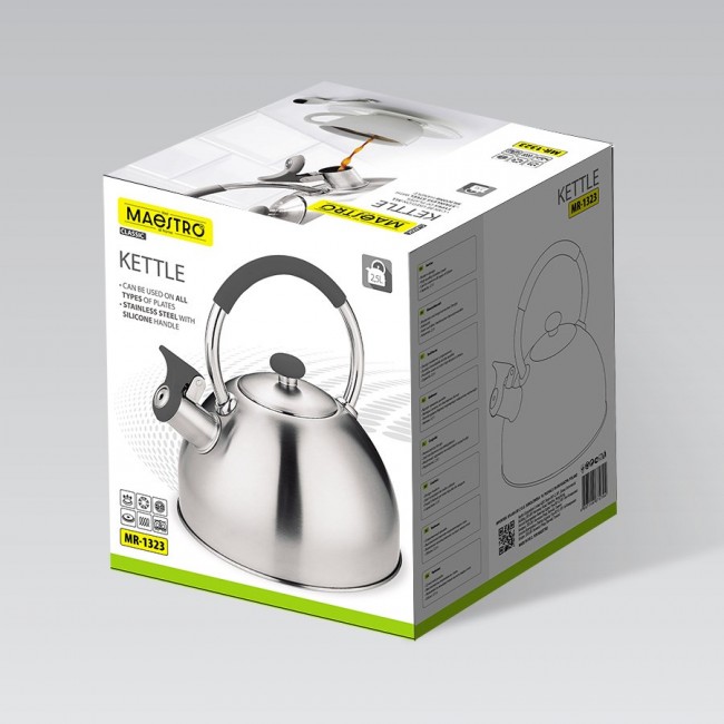 Kettle MAESTRO MR-1323 stainless steel 2.5 l Kettle MAESTRO MR-1323 stainless steel 2.5 l