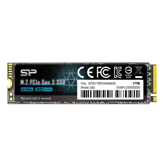 Silicon Power P34A60 M.2 1000 GB PCI Express SLC NVMe Silicon Power P34A60 M.2 1000 GB PCI Express SLC NVMe