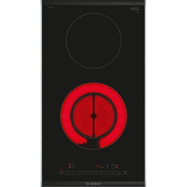 Bosch Serie 6 PKF375FP2E hob Black Built-in 30 cm Ceramic 2 zone(s) Bosch Serie 6 PKF375FP2E hob Black Built-in 30 cm Ceramic 2 zone(s)