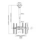 Techly Telescopic Universal Ceiling Support for 2 TV LED LCD 32-55