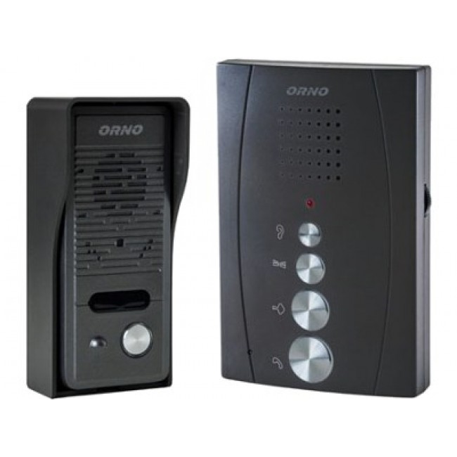 Orno Single-family doorphone set ELUVIO black without headphones Orno Single-family doorphone set ELUVIO black without headphones