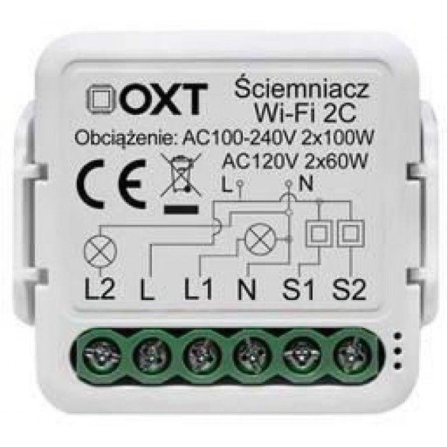 OXT mini dimmer module 2 circuits WiFi TUYA OXT mini dimmer module 2 circuits WiFi TUYA