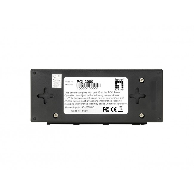 LevelOne Gigabit PoE Injector, 802.3at/af PoE, 30W