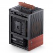 Jonsbo T6 PC Case, Mini-Tower, Mini-ITX, Tempered Glass, Wood, black