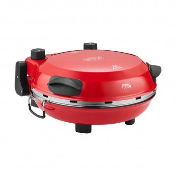 Piec do pizzy TEESA SUPREME FUN 1200W, 400 stopni, dwie grza ki , czerwony