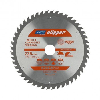 NORTON CIRCULAR SAW BLADE 225mm x 30mm x 48z WOOD & ATB COMPOSITES (2.8 / 1.8)