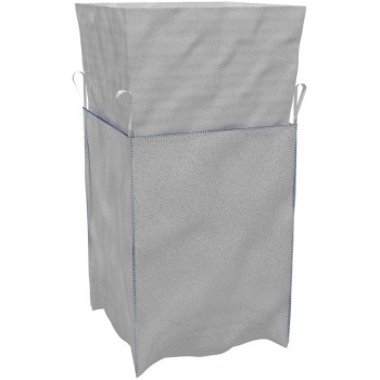 BIG-BAG 90*90*160 CM WHITE, OPEN WITH COLLAR