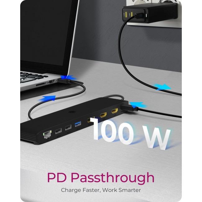 Docking station IcyBox USB Type-C with triple video output retail Docking station IcyBox USB Type-C with triple video output retail