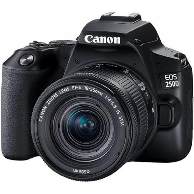 Canon EOS 250D+EF-S 18-55mm SLR Camera Kit 24.1 MP CMOS 6000 x 4000 pixels Black Canon EOS 250D+EF-S 18-55mm SLR Camera Kit 24.1 MP CMOS 6000 x 4000 pixels Black