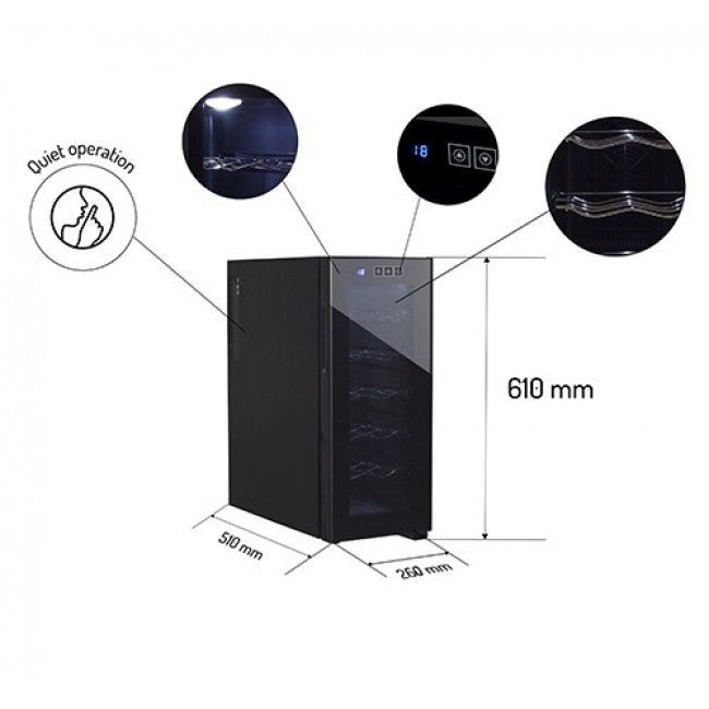 Adler AD 8083 Beverage/wine larder Black