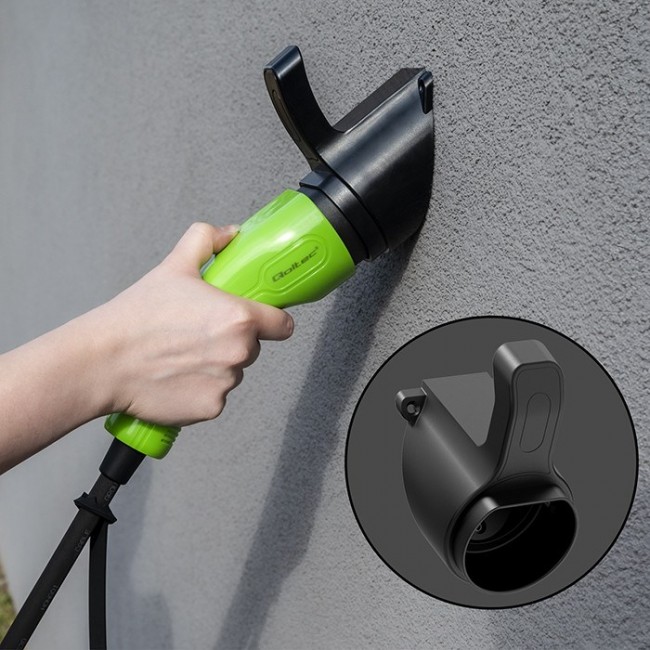 Qoltec Mobile EV Car Charger Adjustable 2in1 Type2 | SCHUKO | 3.5kW | 230V | LCD | Portable | Wallbox | 5m
