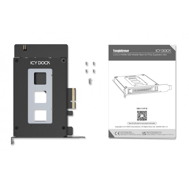 Icy Dock MB111VP-B storage drive enclosure SSD enclosure Black 2.5