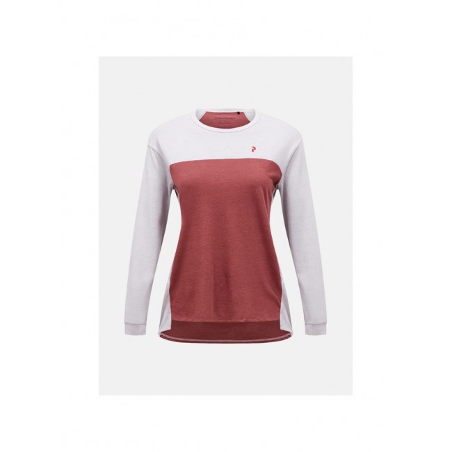 Koszulka damska PEAK PERFORMANCE W Trail Wool-Blend Longsleeve kolor szary - M