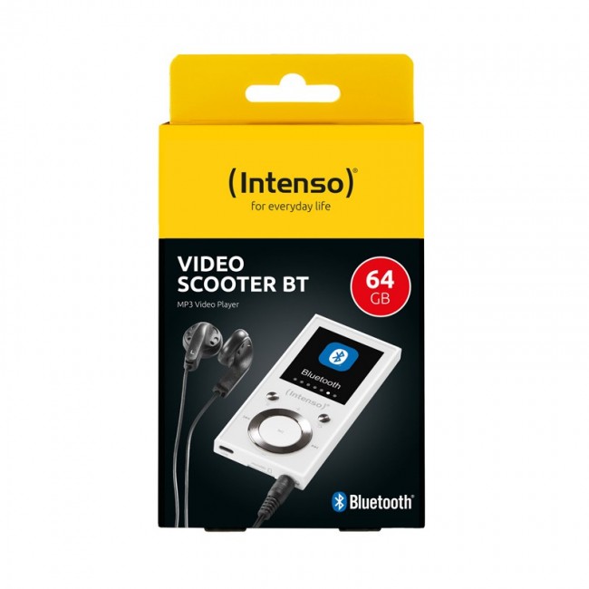 Intenso Video Scooter BT MP3 Player 64 GB Bluetooth 5.0, 1.8