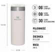 Stanley AEROLIGHT thermal mug, 0.47 l ROSE QUARTZ METALLIC