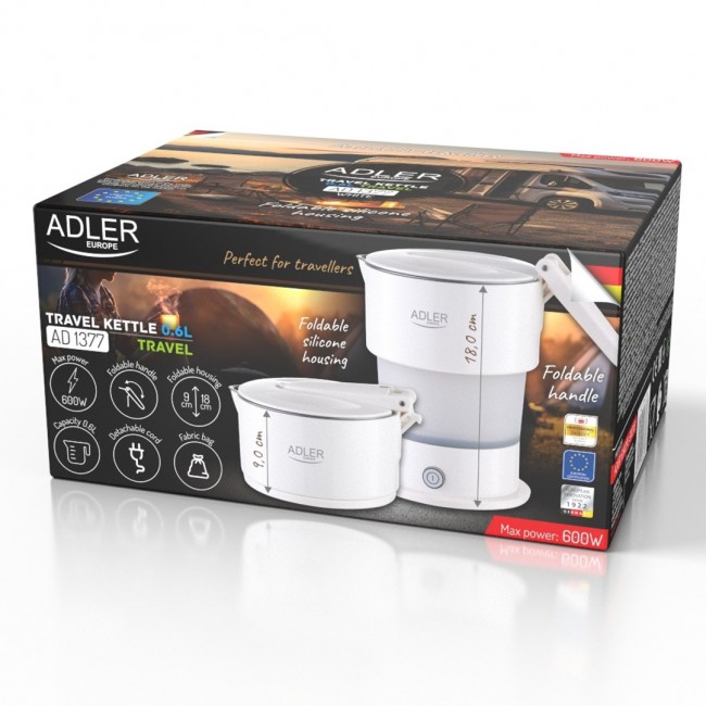 Silicone kettle ADLER AD 1377w White