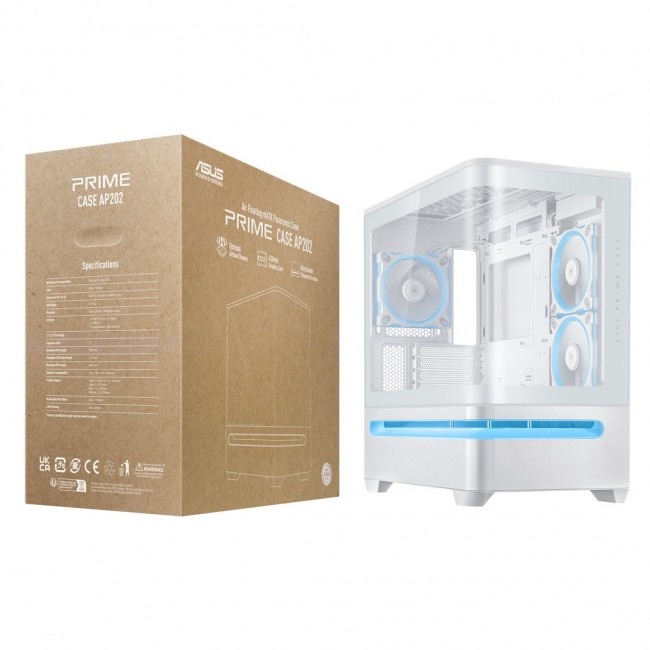 ASUS PRIME AP202 ARGB Mini Tower White