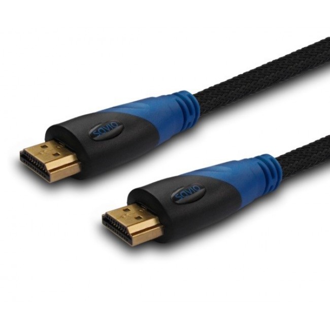 Savio CL-48 HDMI cable 2 m HDMI Type A (Standard) Black,Blue