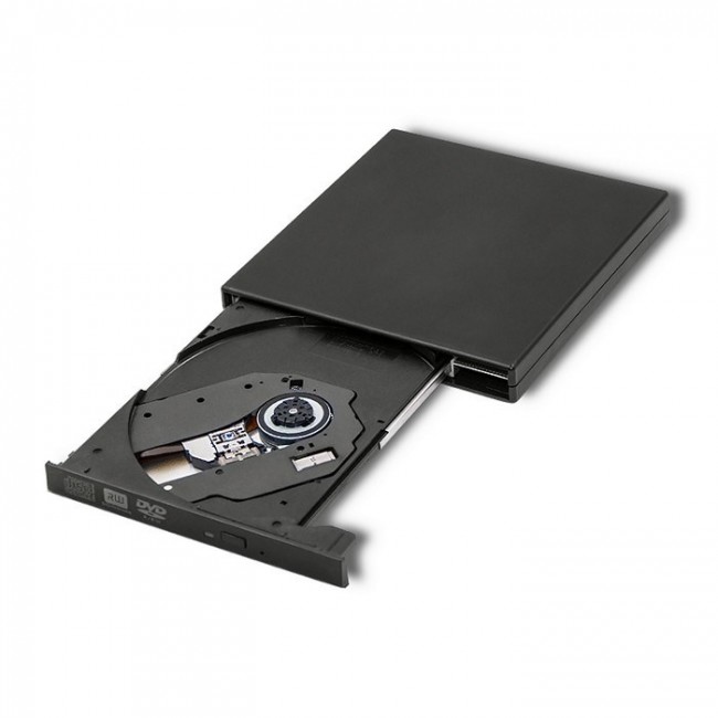 Qoltec 51858 External DVD-RW recorder |USB 2.0|Black