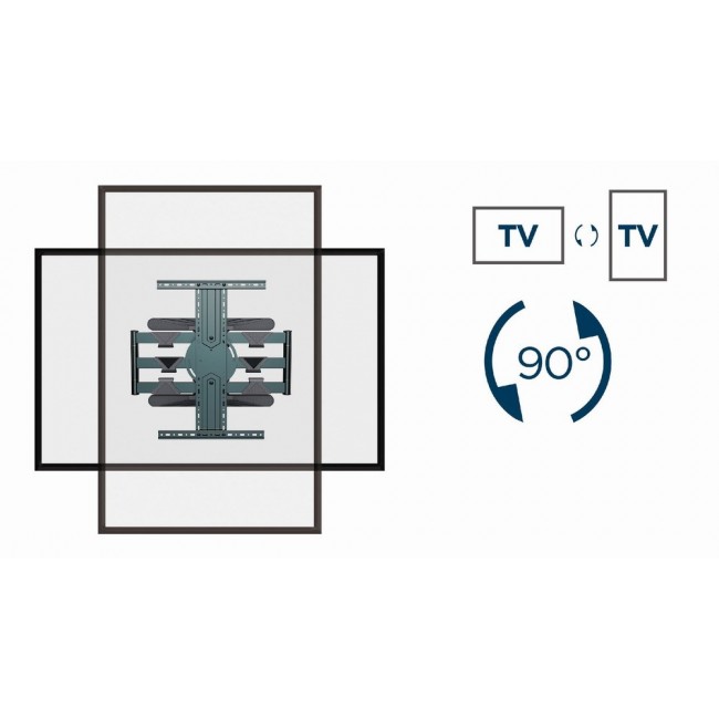 Gembird WM-80STR-01 Rotating full motion TV wall mount, 40