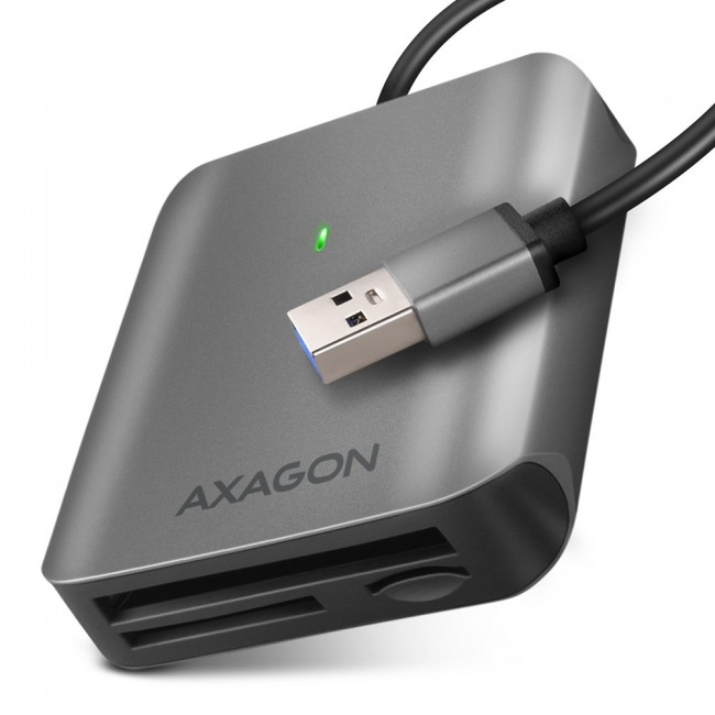 Axagon CRE-S3 External USB-A 3.2 Gen 1 3-slot & lun SD/microSD/CF card reader USB 3.2 Gen 1 (3.1 Gen 1) Type-A Grey Axagon CRE-S3 External USB-A 3.2 Gen 1 3-slot & lun SD/microSD/CF card reader USB 3.2 Gen 1 (3.1 Gen 1) Type-A Grey