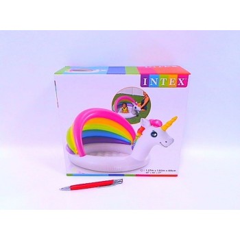 Inflatable unicorn paddling pool with visor 57113