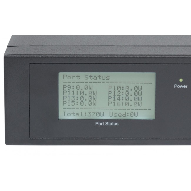 Intellinet 16-Port Gigabit Ethernet PoE+ Switch with 2 SFP Ports, LCD Display, IEEE 802.3at/af Power over Ethernet (PoE+/PoE) Compliant, 370 W, Endspan, 19
