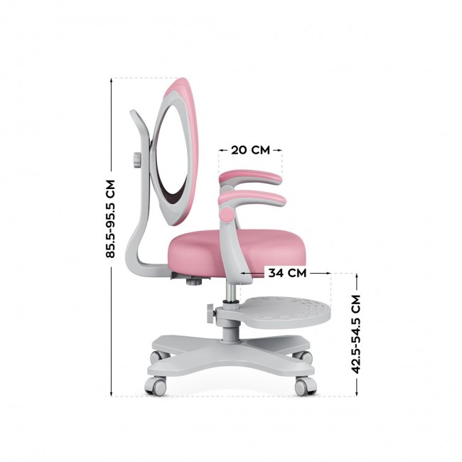 Junior 4.6 Pink swivel chair