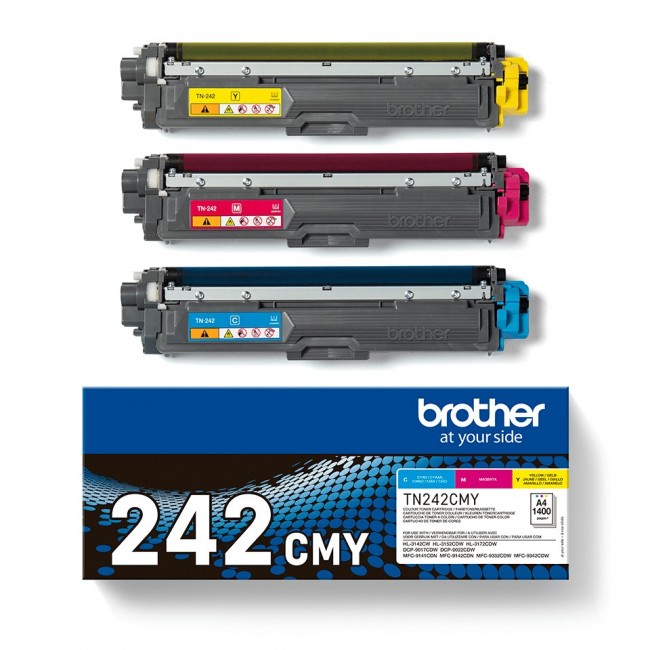 Brother TN-242CMY toner cartridge 1 pc(s) Original Cyan, Magenta, Yellow Brother TN-242CMY toner cartridge 1 pc(s) Original Cyan, Magenta, Yellow