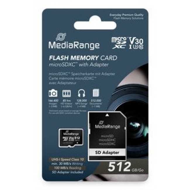 MediaRange MR947 memory card 512 GB MicroSDXC UHS-I Class 10