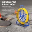 Extralink Cable pulling rod Pilot 3.8mm 100m glass fibre FRP, d. 3.8mm, l. 100m, yellow