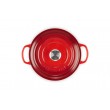 Le Creuset Round Roaster, Cherry, 22cm Le Creuset Round Roaster, Cherry, 22cm