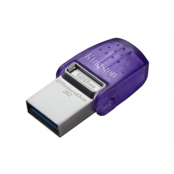 Kingston Technology DataTraveler microDuo 3C USB flash drive 64 GB USB Type-A / USB Type-C 3.2 Gen 1 (3.1 Gen 1) Purple, Stainless steel