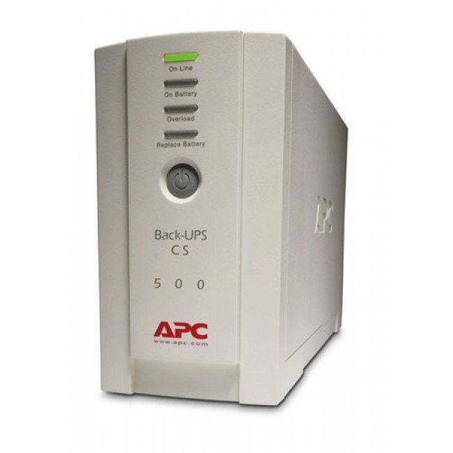 APC Back-UPS, 500VA/300W, Tower, 230V, 4x IEC C13 Outlets , User Replaceable Battery