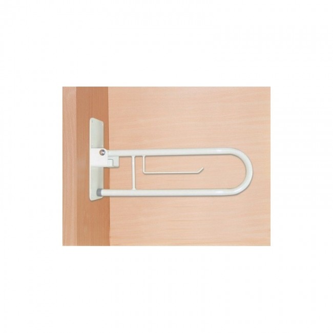 Toilet handrail, bathroom hinged handle White