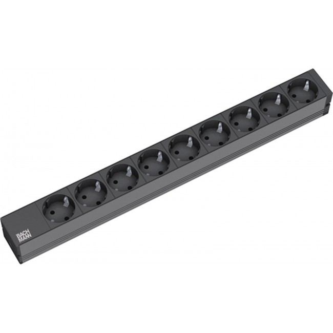 Bachmann 9x Schuko, 2m power extension 9 AC outlet(s) Black
