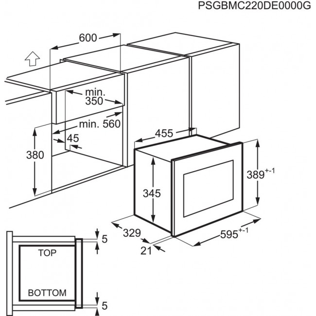 Electrolux LMS2203EMK Black Solo microwave Built-in 700 W Electrolux LMS2203EMK Black Solo microwave Built-in 700 W