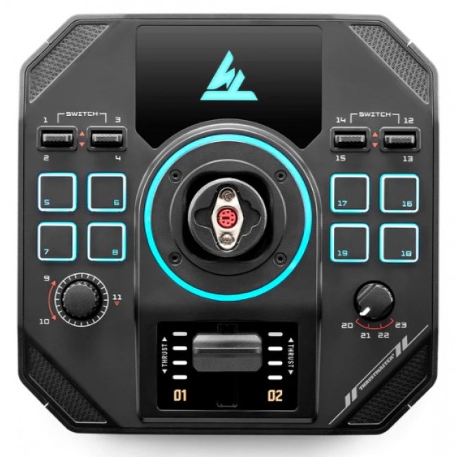 Thrustmaster Sol-R 4 HOTAS Black USB Joystick + engine control lever Analogue / Digital PC