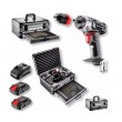 Graphite Energy+ set in aluminum case: drill/driver with removable chuck, 2 2.0Ah batteries, charger and 109 accessories