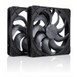 Noctua NF-A14x25 G2 PWM Sx2-PP chromax.black Next-gen black 140mm dual fan set