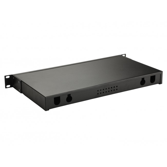 Equip 24-Port Fiber Optic Splice Box, SC Duplex, OM4, 1U, Equipped, Blac