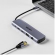 UNITEK D1113BGY01 interface hub 2 x USB 3.2 Gen 2 (3.1 Gen 2) Type-C 1000 Mbit/s Grey