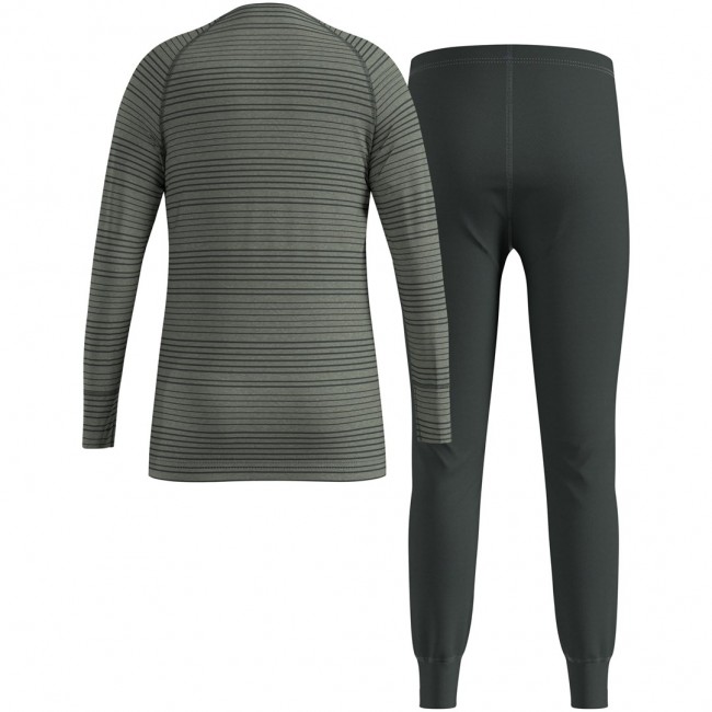 Bielizna termoaktywna - zestaw Odlo Set long ACTIVE WARM SET granatowa 128